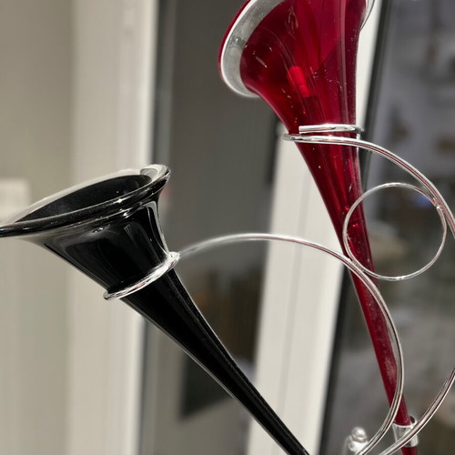 Modern floor lamp with Murano glass like new