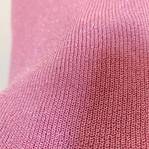 MNG metallic blouse like new, pink, size S