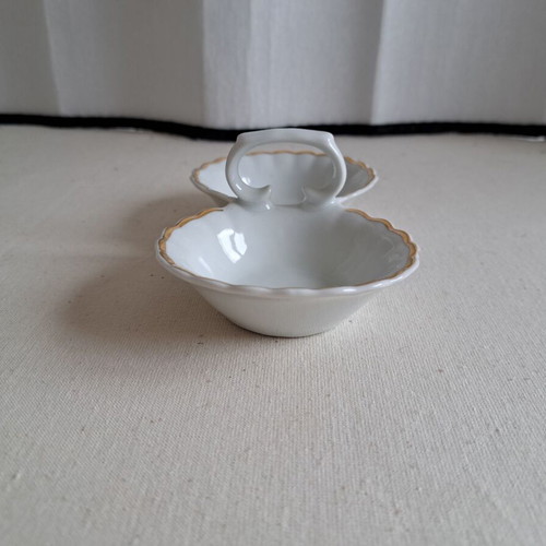 Porcelain salt cellar used