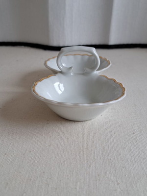 Porcelain salt cellar used