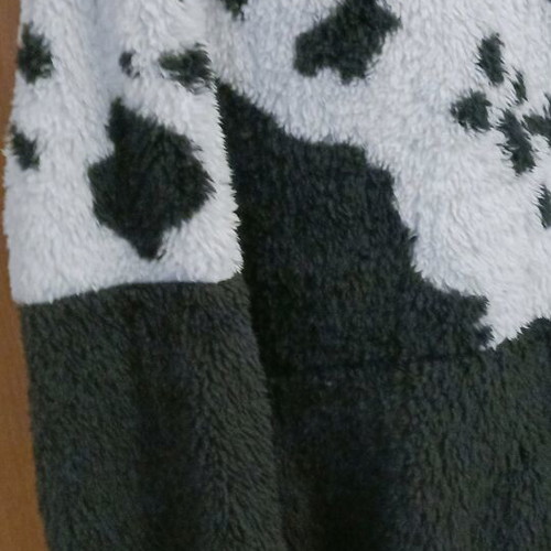 Fur blouse like new, black and white, size S