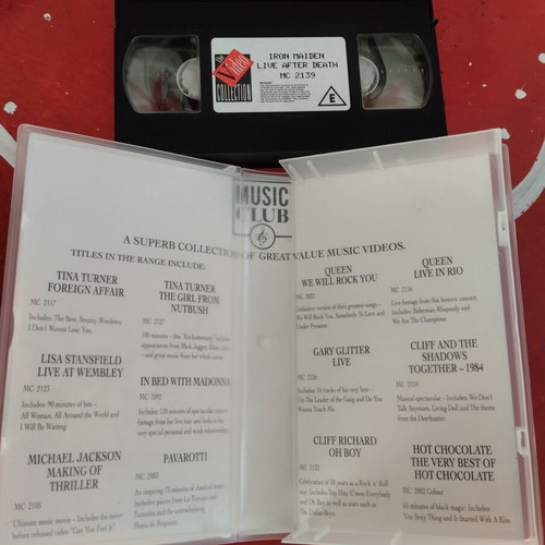 Iron Maiden Live After Death VHS like new