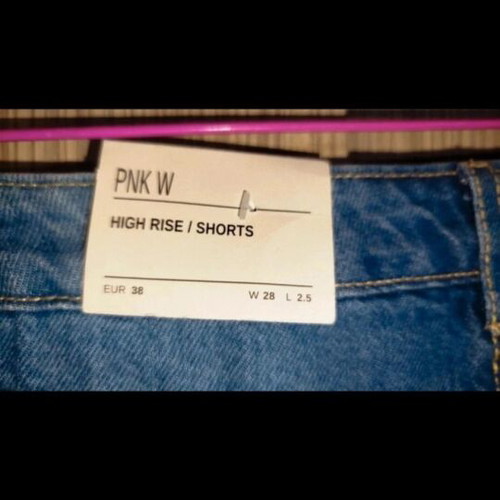 Pink Woman denim shorts new, size M 38 10, blue