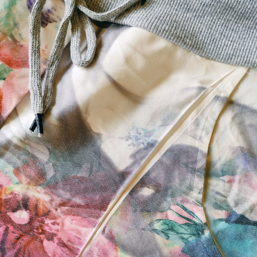 Summer women's pants new with drawstring and pockets, white and colorful
