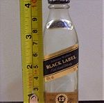  Johnnie Walker Scotch Whisky Black Label παλιό γυάλινο μπουκαλάκι μινιατούρα άδειο