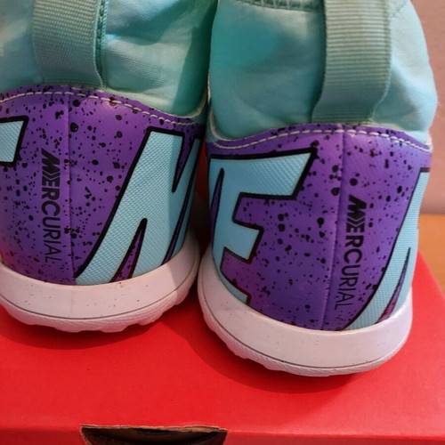 Nike football shoes used, size 37.5, purple and turquoise