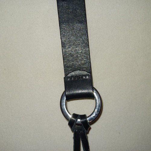 Leather belt black like new, 2 cm width, 82 cm length