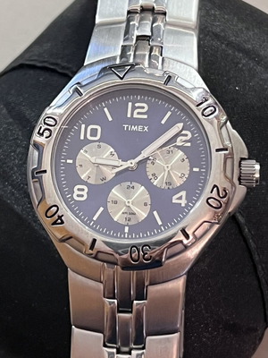 Timex Date 40mm ανδρικό ρολόι σαν καινούργιο, μπλε