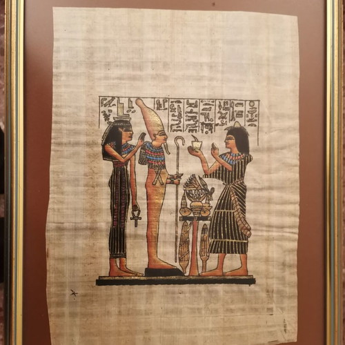 Handmade Egyptian papyri new, set of 5 pieces