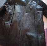 Leather jacket used, black, size L with buttons