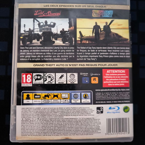 GTA IV: Episodes from Liberty City PS3 game