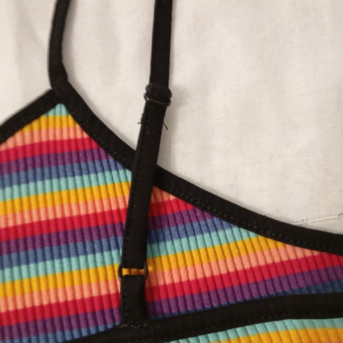 Plus size crop top Shein used, multicolor, size 4XL