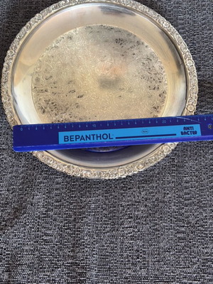Silver plated tray antique, used