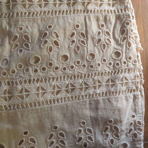 H&M cotton skirt with linen, beige, size L 40 12