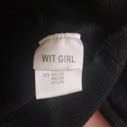 Black Wit girl cardigan size S like new with buttons