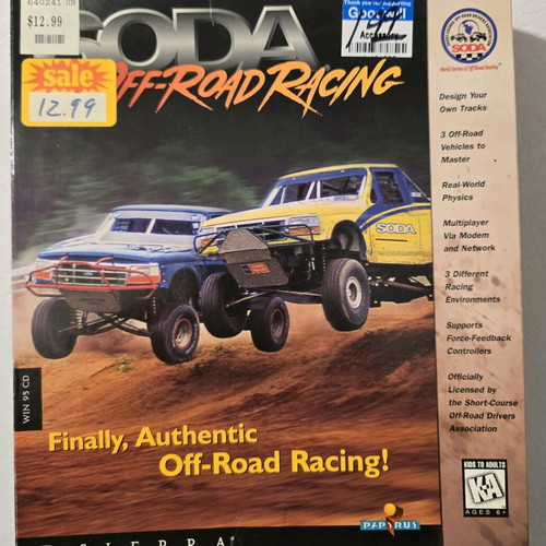 SODA Off-Road Racing PC Big Box new, sealed