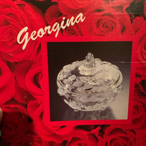 Waltherglas Georgina κρυστάλλινη μπονμπονιέρα καινούργια με καπάκι