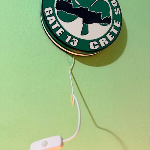 Led light Gate 13 Crete Lightbox like new, official Panathinaikos replica
