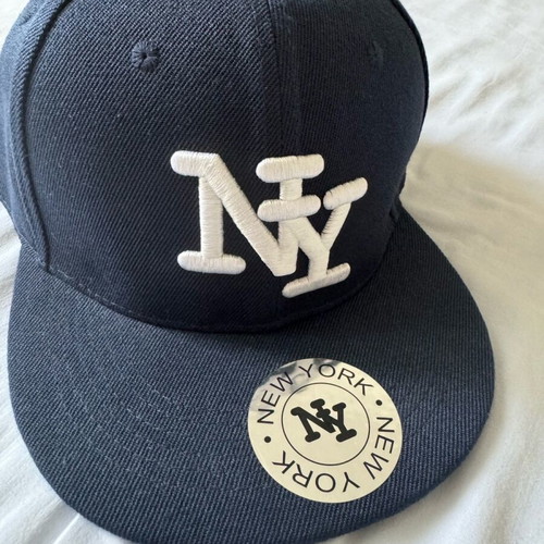 New York hat new, dark blue, size L