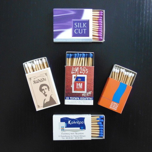 Advertising collectible matchboxes, pack of 5, brand new