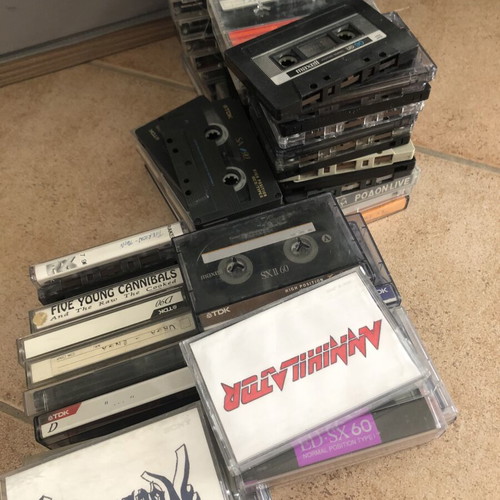 Music cassette tapes used, 80 pieces, laiko and rock