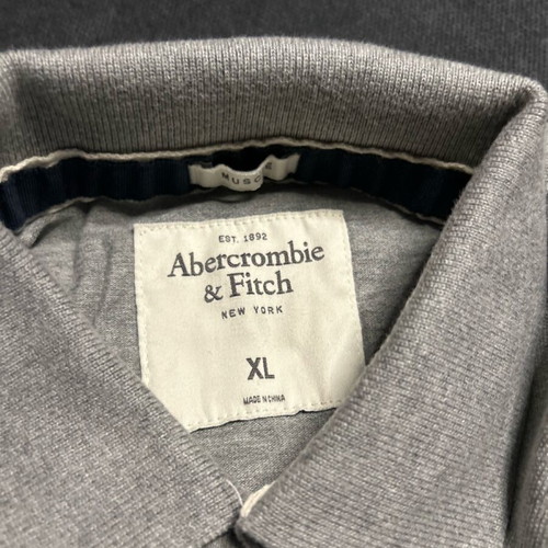 Abercrombie & Fitch men's short-sleeve polo gray like new
