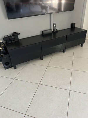 TV bestå IKEA cabinet used with 3 drawers and removable lids