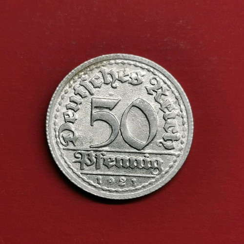 Germany 50 Pfennig Coin 1921 like new