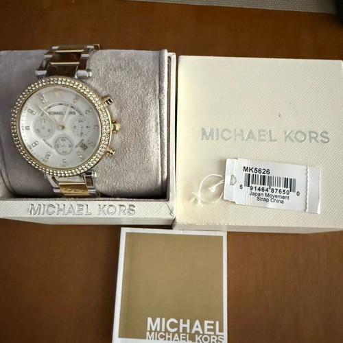 Michael Kors Parker Chronograph watch like new, women's, silver