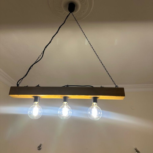 Vintage ceiling light new with warm light bulbs