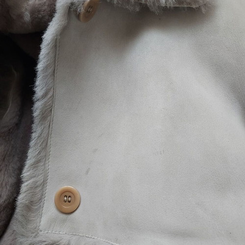 Onyx vintage real shearling jacket, size M, grey