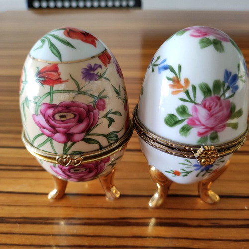 Set of porcelain jewelry boxes like new, 2 pieces