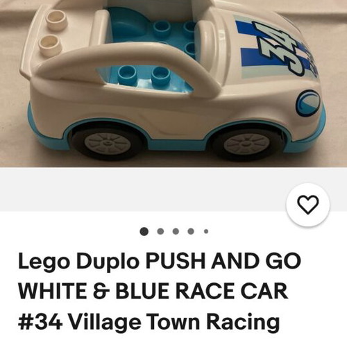 LEGO Duplo Push-and-Go Race Car Number 34 like new