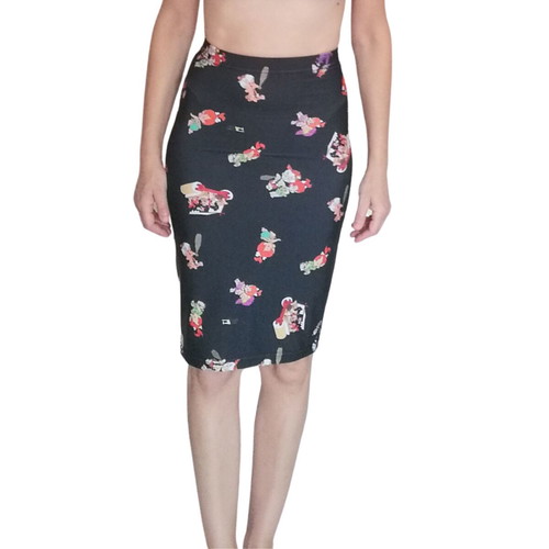 Chic Mess skirt with Flinstones figures like new XS-Small
