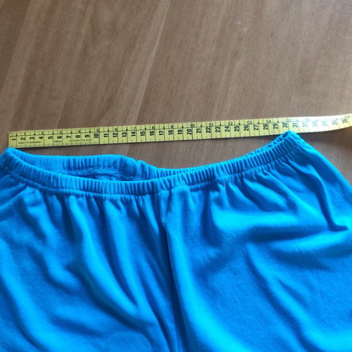 Women's pajama set used, turquoise and white, top and pants