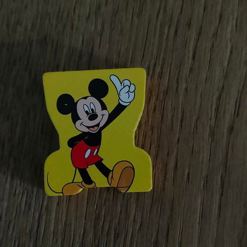 Mickey Mouse Disney Retro wooden collectible chess piece like new