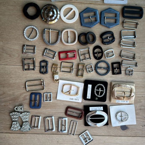 Vintage and retro belt buckles and coat fasteners collection