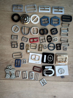 Vintage and retro belt buckles and coat fasteners collection