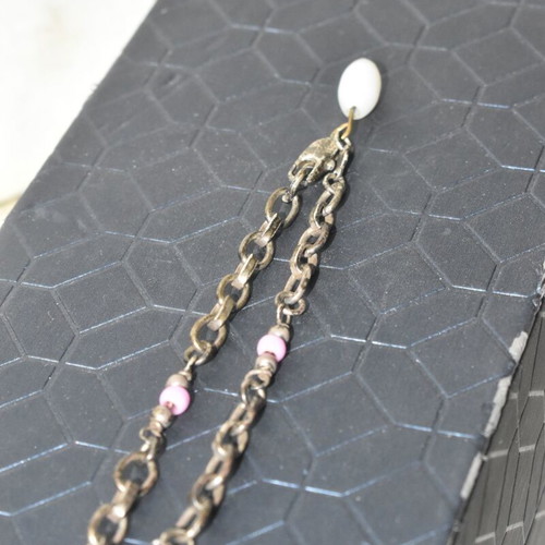 Vintage silver 925 bracelet with pink beads used