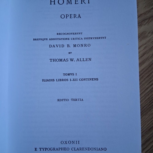 Homeri Opera Volume 1, Oxford Classical Texts