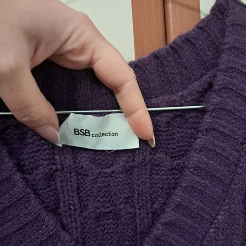 BSB cardigan long knitted like new, purple