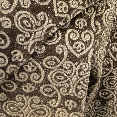 Long-sleeve brown shirt new with shiny gold patterns