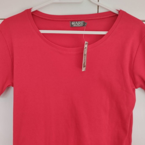 Red top blouse new, cotton, size Small Medium