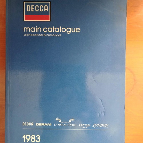 DECCA main catalogue 1983 μεταχειρισμένο συλλεκτικό