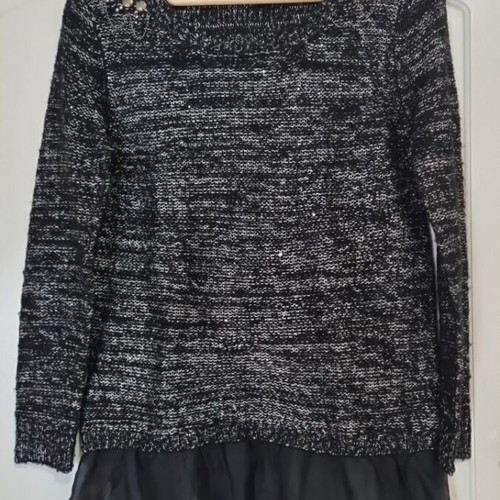 Women's long-sleeve blouse like new, size M/L, black