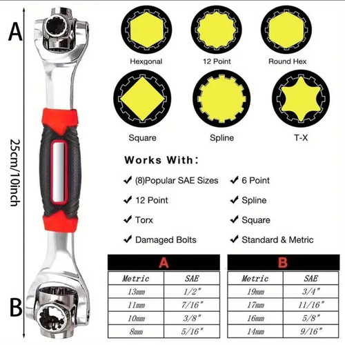 Universal Wrench 48 in 1 New with Built-in Magnet