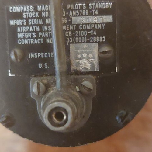 Airpath CB-2100-T4 Vietnam War Helicopter Military Compass used