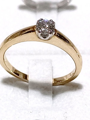 Μονόπετρο δαχτυλίδι 18κ με διαμάντι 0.37ct VS1 H καινούργιο