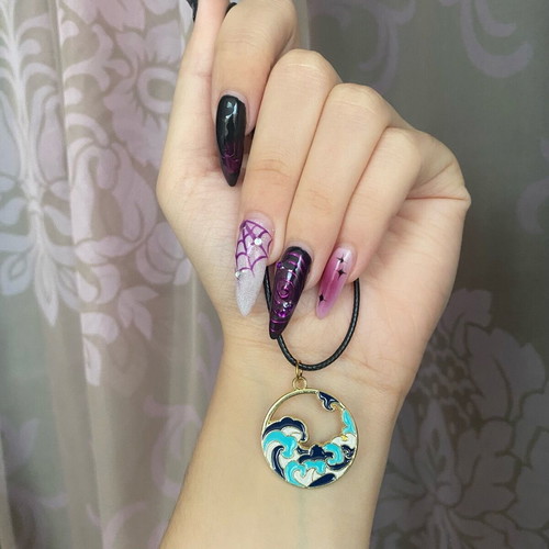 The Wave unisex necklace new with black cord