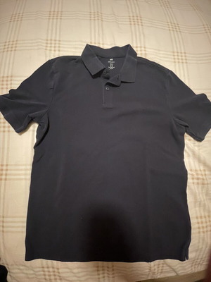 H&M ανδρικό πόλο Regular Fit μαύρο μέγεθος M σε άριστη κατάσταση